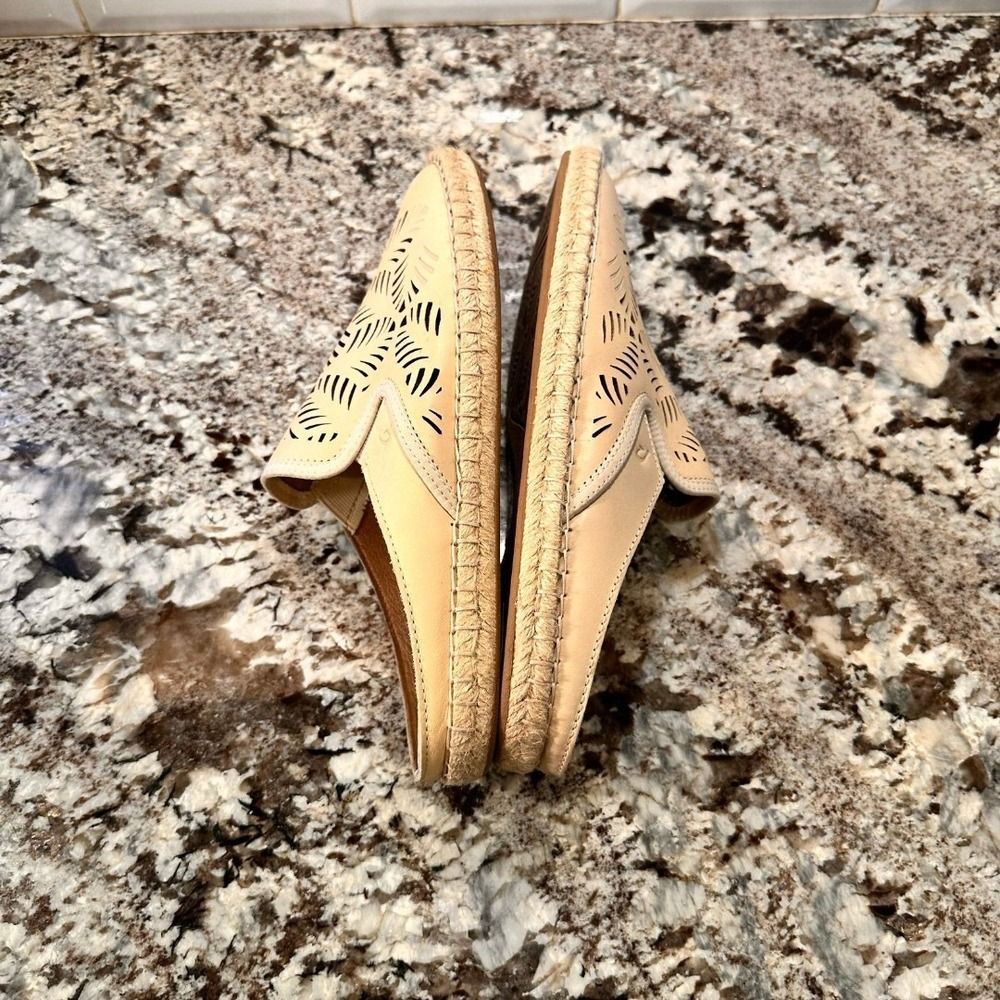 Olukai Kaula Olu lli Palm Leaf Cut Out Espadrille Slip On Flats - Picture 9 of 12